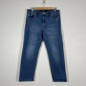 Liverpool Non Skinny Skinny Jean SZ 12/31 Medium Wash Mid Rise Cropped LM7853SSB
